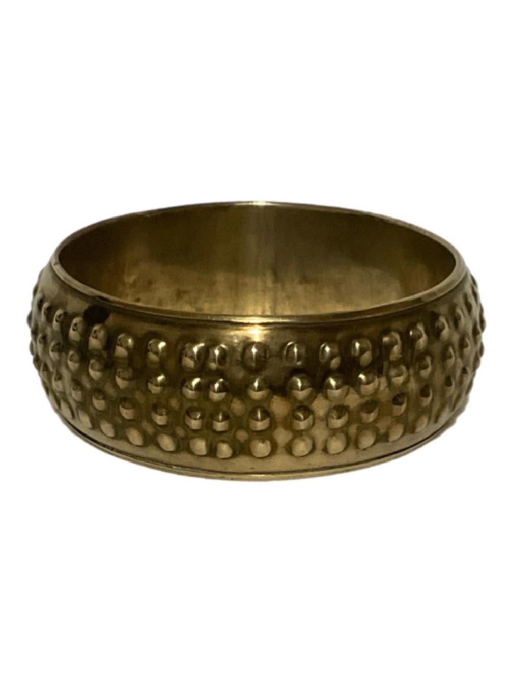 Brass Hobnail Bangle Bracelet